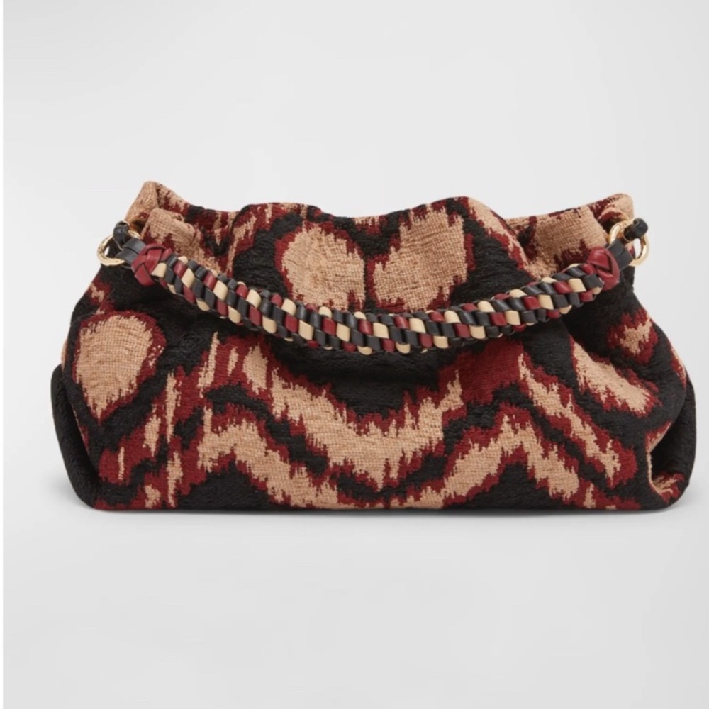Ulla Johnson Remy Soft Convertible Clutch Obsidian Cross Body Bag NEW